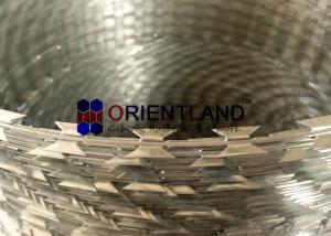 China Steel Concertina Barbed Wire / BTO 22 Razor Sharp Wire For Government Buildings on sale