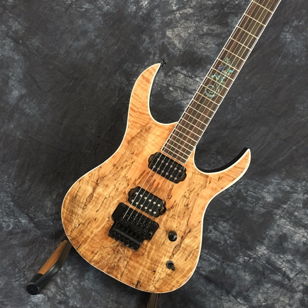 Hot Selling 6 Strings Brown Quilted Finish Jackson Electric Guitars With Black Hardwares