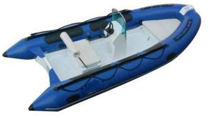 Quality Rigid Inflatable RIB Boats 1.2mm PVC Tube In Blue Color Max 30HP Motor wholesale