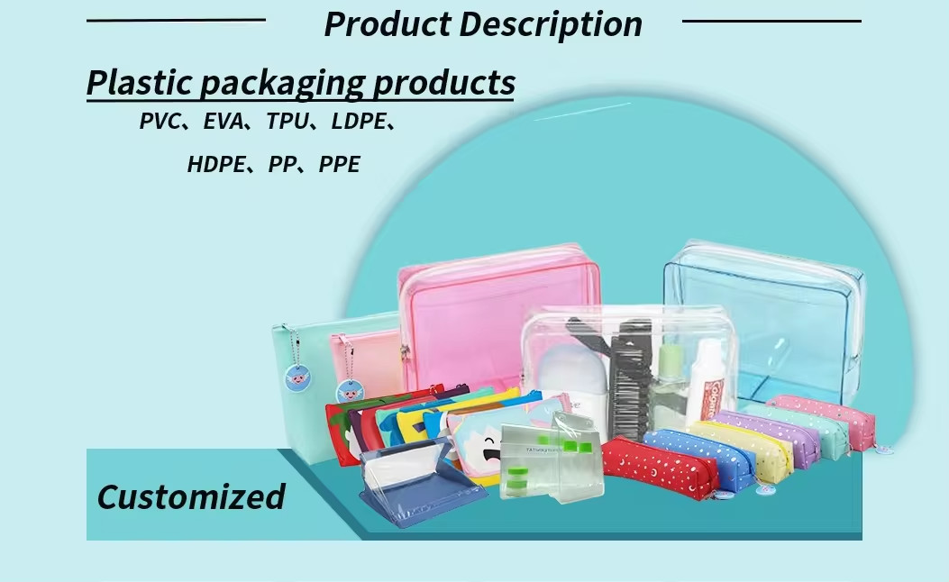 Hot Holographic Laser Reflective Pvc Zipper Bag for Cosmetics Packaging