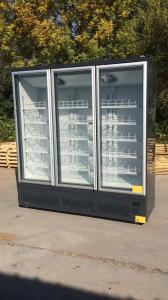 Quality 220V Voltage Upright Glass Door Freezer Digital Thermostat Air Cooling R290 Refrigerant wholesale