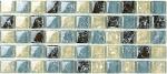 Multicolor Bathroom Sink Backsplash Tile , Crystal Plated Bathroom Mosaic Tile
