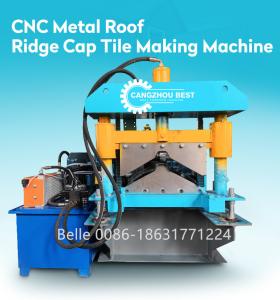 Quality Metal 350H Steel Roof Tile Ridge Cap Machine Hydraulic Cutting System wholesale