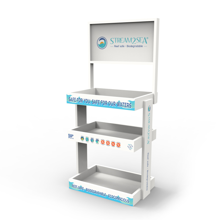 Customized Baby Cleansing Water Display Rack Wooden Baby Products Display Rack for Maternal and Infant Store
