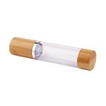 Plastic Dispenser Lotion Cosmetic Airless Bottle With Bamboo Pump