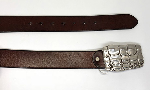 Crocodile Pattern Buckle Mens Casual Leather Belt 3.8cm Width 359g Weight