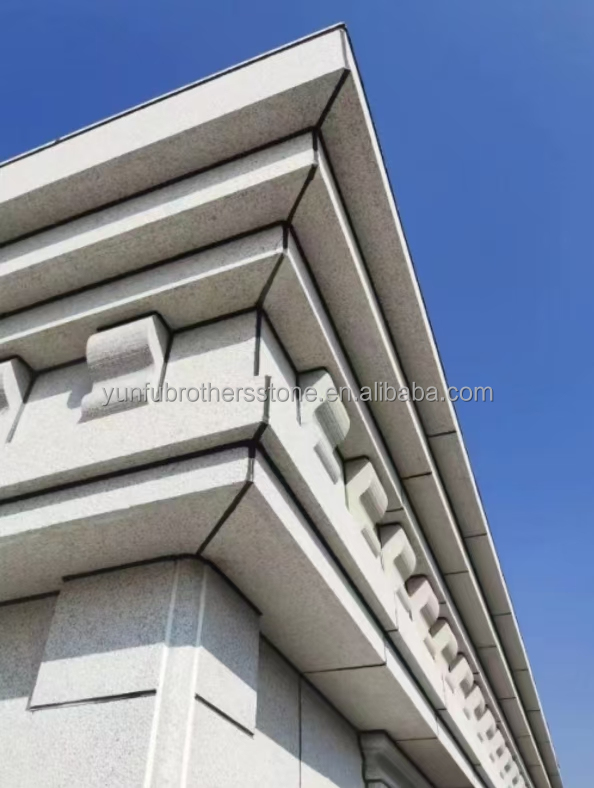 Modern Flamed Chinese Grey Granite Stone Veneer Cut-to-Size for Outdoor Wall Cladding