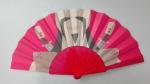 Printed paper hand fan with plastic ribs or wooden ribs, size 23cm, perfect