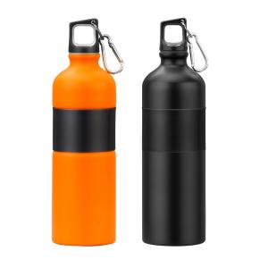 Quality 750ml Aluminum Rubber Grip Sport Double Color Eco Water Bottle BPA Free wholesale