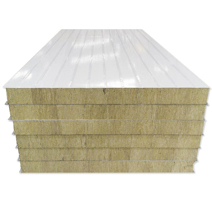 External Wall Rock Wool Sandwich Panel Class A Fire Retardant Rockwool