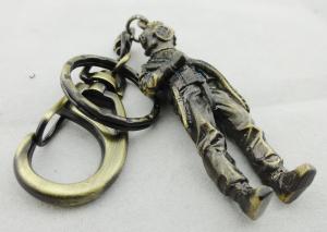 Quality Scuba Diving Metal Pewter Promotional Keychain with Antique Brass Plating for Promotional Gift wholesale