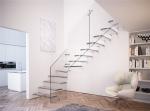 Steel Material Modern Floating Stairs With Tempered Laminated Glass Tread