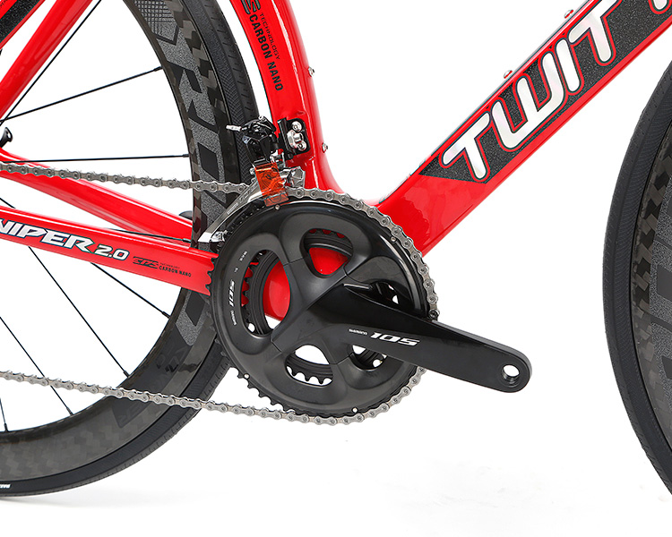 Groupset Carbon Fiber Road Bike With Carbon Wheels 4 Sealed Bearings