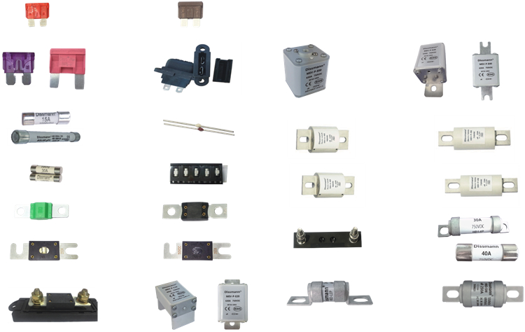 Dissmann Blade Type Fuse DC150V Flat Plug Fuse for Battery Storage System