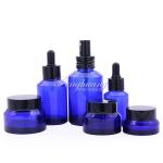 15ml - 200ml Cobalt Blue Glass Bottle 15g 30g 50g Glass Cream Jar
