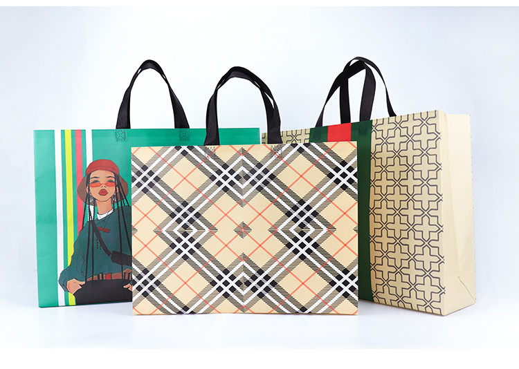 Non Woven Tote Shopping Bags Enviromental Protection 80gsm