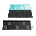 0.40mm AZ40 Black White Color Stone Shingle Roof Metal Tiles AluZinc Base Metal