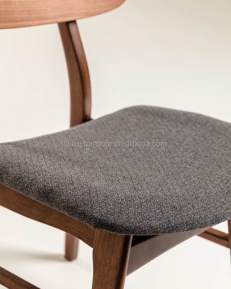 Customize Restaurant Hotel Upholstery Wooden Dining Chair in Sturdy Solid Wood Material and Modern Design