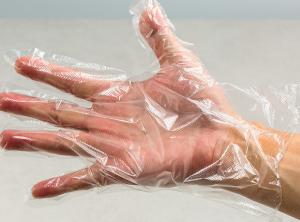 Quality Beauty Salon Clear Plastic Food Prep Gloves Plastic Gloves For Serving Food wholesale