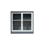 Waterproof Iron White 2 Tiers Glass Door Filing Cabinet