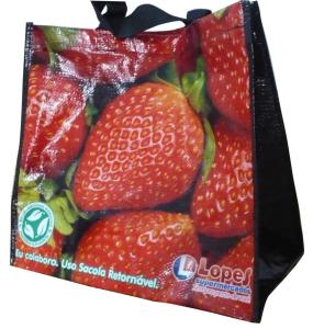 Quality Durable 120g PP Woven Shopping Bags, Eco-friendly Reusable Carrier Bag With Berry Photos wholesale
