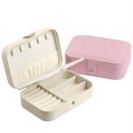 Custom Logo Luxury Jewelry Packaging Box PU Leather Flocking Storage Case Gift
