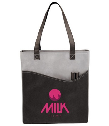 Convention Recycling Non Woven Gift Bags With Logo Pocket Foldable Business Branded