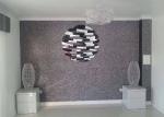 Thick Material Removable Shiny Silver Wallpaper Wall Covering For Salon