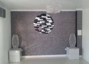 Quality Thick Material Removable Shiny Silver Wallpaper Wall Covering For Salon wholesale