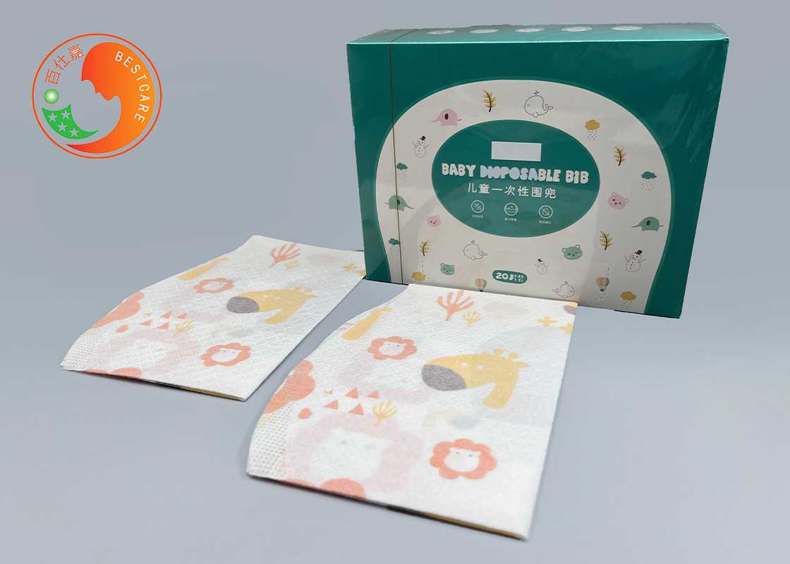 Sanitary Disposable Baby Bibs Non Reusable Sleeveless Custom Disposable Bibs