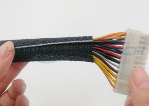 Quality Cables Harness Self Wrapping Braided Sleeving , Split Braided Wire Loom Lightweight wholesale