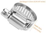 ISO9001 12.7mm Band Width Nickle plated American Hose Clamp