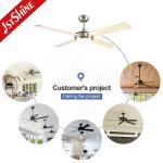 MDF Blade Modern Ceiling Fan Led Light Contemporary Fans For Living Room