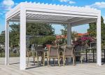 Outdoor Leisure Patio Pergola With Retractable Canopy For Outdoor Metal Roof