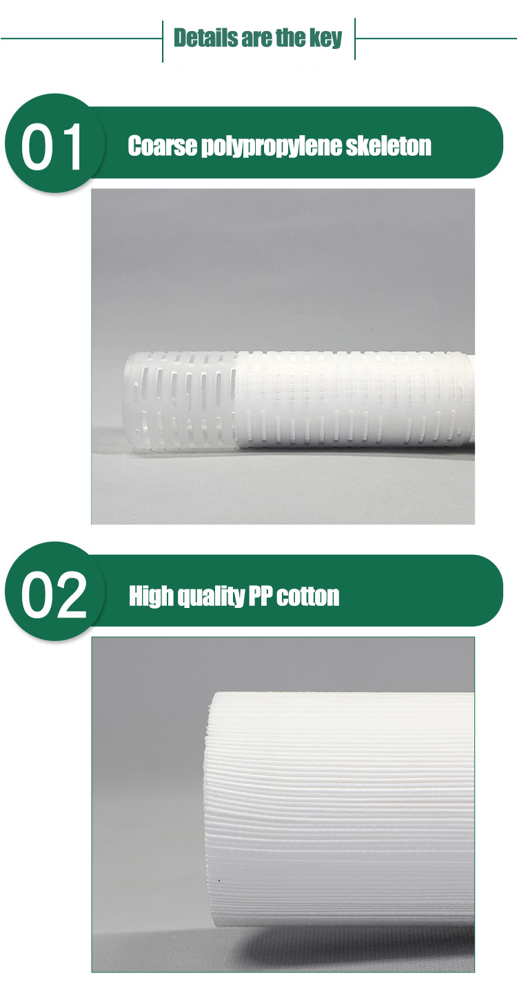 0.1-10 Micron Metal Pleated Water Paper High Flow Filter Cartridges for Your Food Shop