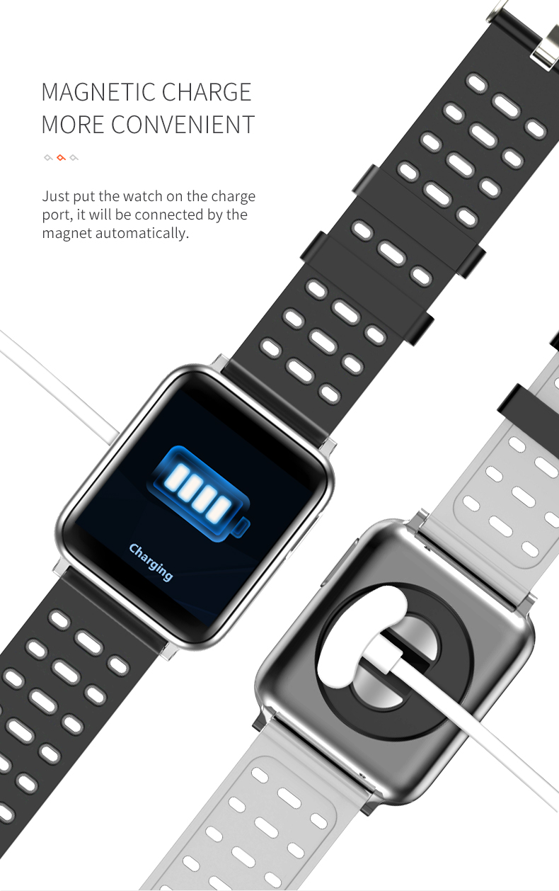 AI HRV ECG Smart Watch Fitness Tracker With Alarm Health