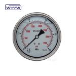 Stainless Steel Bourton Tube Liquid Filled Pressure Gauge Heavy Duty 63mm 100mm