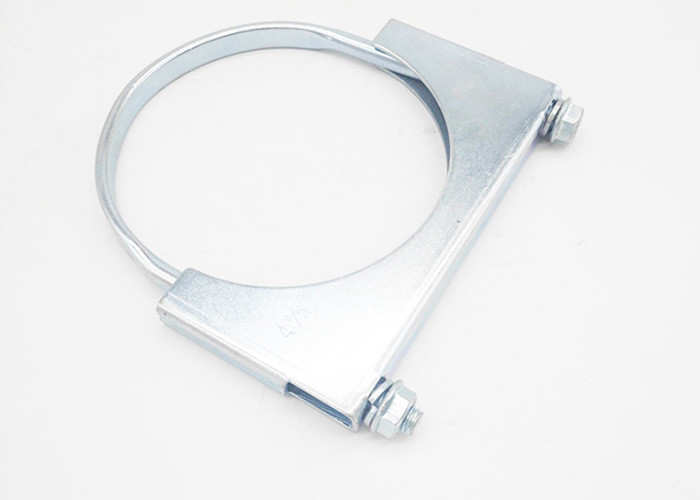 Galvanized Saddle Clamp U-Bolt Steel Exhaust Clamp For Pipe Size 2"