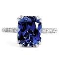 Selena 4ct Cushion Cut Blue Sapphire Engagement Ring For Women