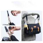 2 Side Bottle Pockets Baby Stroller Organizer Bag Magnetic Buckles