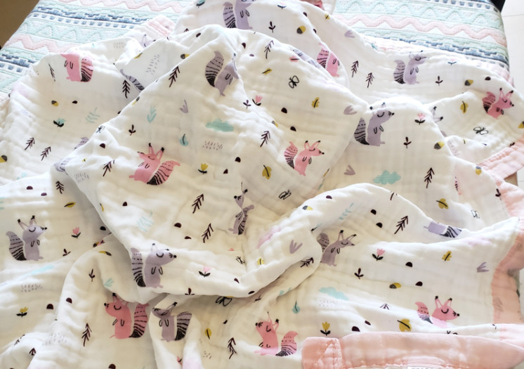 Custom Printed Gauze Baby Fabric 180GSM Natural Resist Ultraviolet Rays