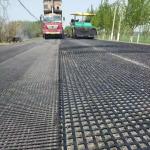 100-200kN High Tensile Fiberglass Geogrid Coated Bitumen Grid for Airport