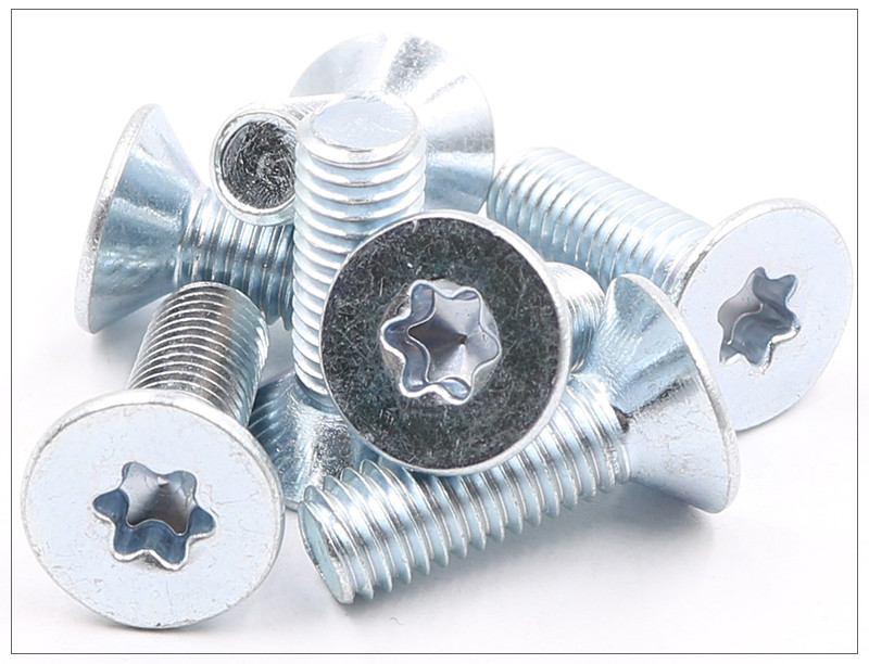 Zinc Plated Steel Torx Countersunk Head Screws GB2673 Torx Drive Flat Head Screws