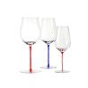 Buy cheap OEM Lead Free Crystal Wine Glasses , Slender colored Stem 20 Ounce Wine Glass from wholesalers