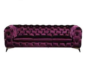 Quality Modern Luxurious Chesterfield Velvet Sofa Couch With Metal Legs wholesale