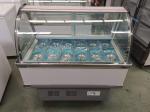 Commercial Ice Cream Showcase Freezer 6 Barrel 10 Tray Curved Glass
