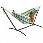 Black Cotton Fabric Hammock Swing Chair Outdoor Portable Hammock Stand