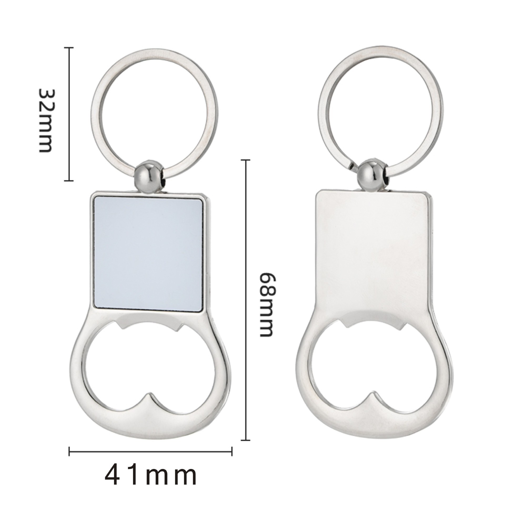 Sublimation Bottle Opener Keychain Custom Sublimation Blanks Keyring Bottle Opener
