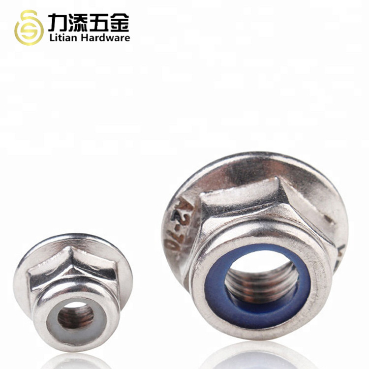 Nonstandard SS Nylock Nut , Lock Nut With Washer M12 M22 M28 DIN6923