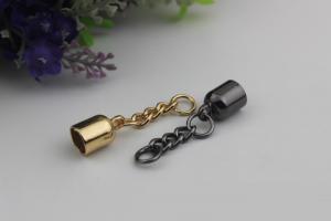 Quality Customized Metal 9MM Mini Zinc Alloy Gold &amp; Gunmetal Color Tassel Caps in Gold for bag wholesale